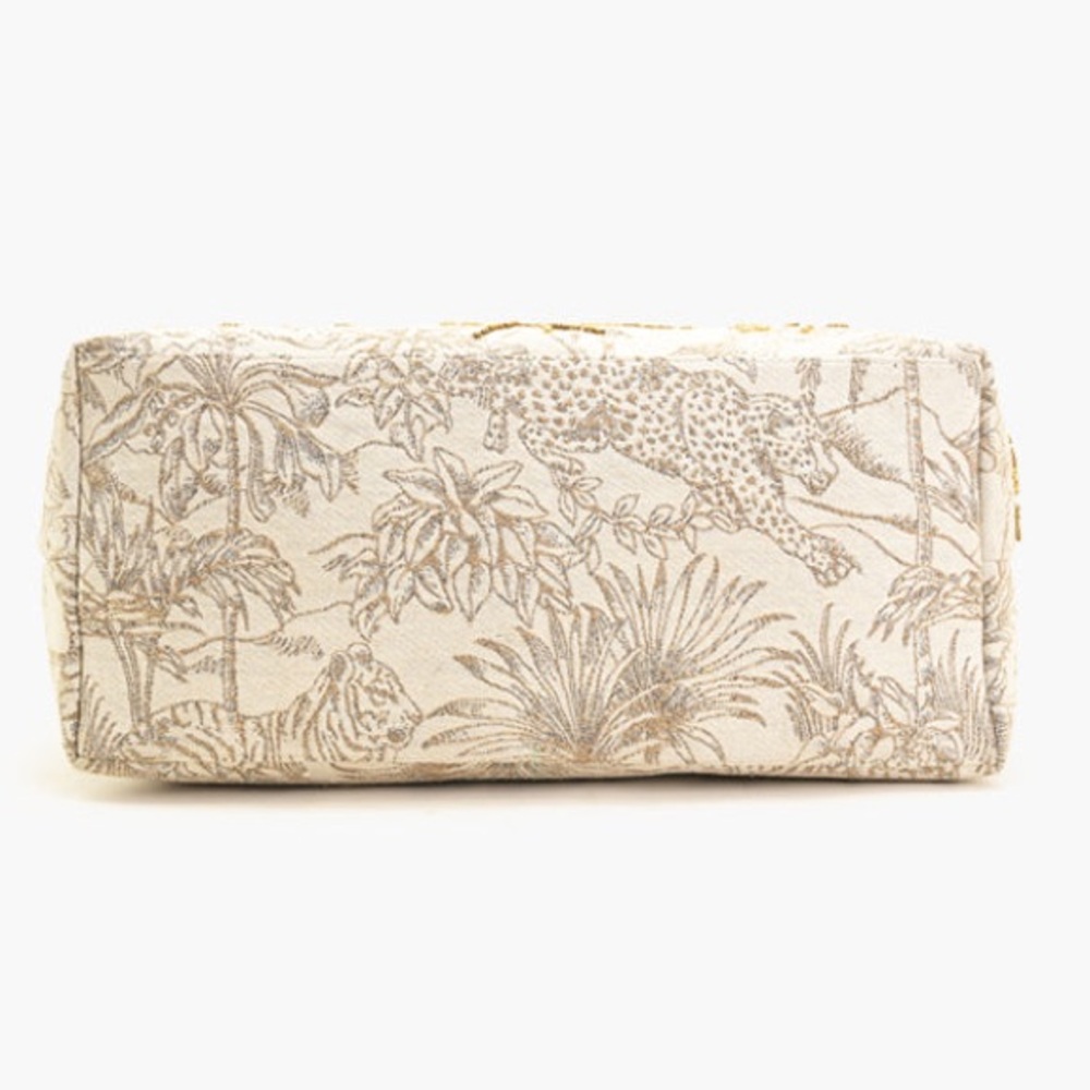 Express Edit Fashion Golden Jungle Tote Bag Cream and Gold NWT! - Picture 5 of 7